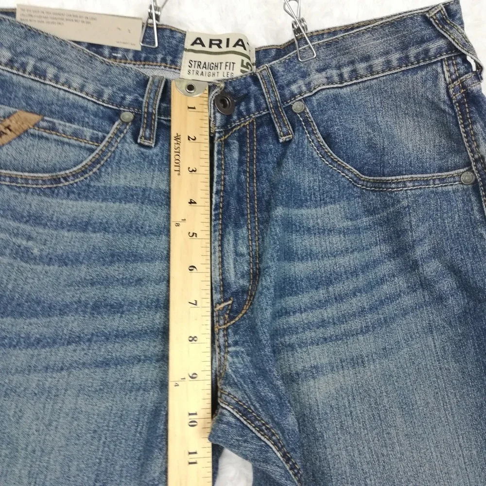 Ariat Mens Jeans M5 Hansen Straight Leg Blue Denim Tulsa Medium Wash 31x34 New
